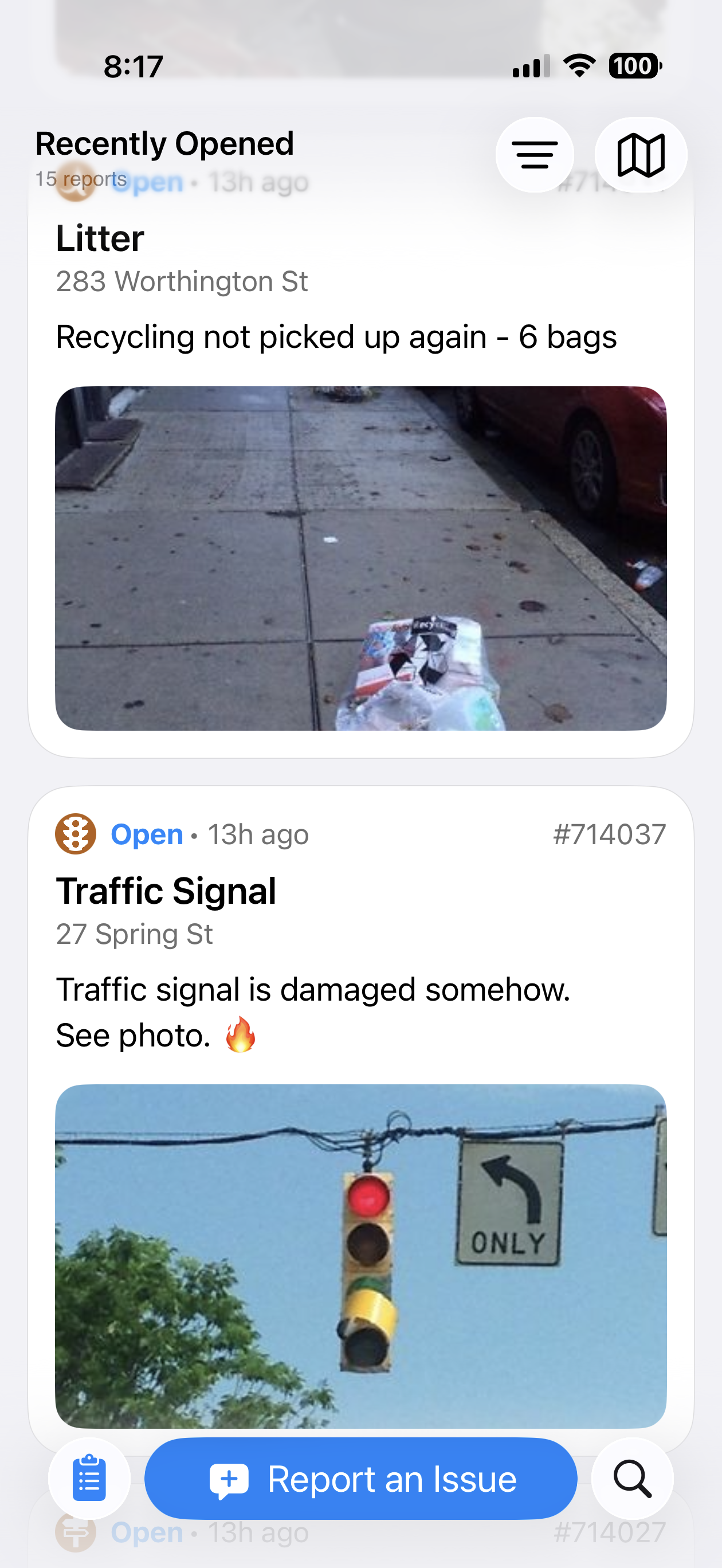 Resident report list